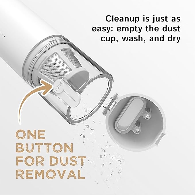Living in a Bubble Cordless Air Duster & Mini Vacuum Set, Portable Handheld Wireless Vacuum for Car/Van