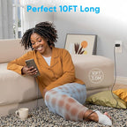 iPhone 16 15 Charger Fast Charging, 30W USB C Charger Block 10FT Cable for iPhone 15 16 Plus Pro Max/iPad Pro/AirPods, PD USBC Power Adapter Wall Plug with Extra Long Type C to C Cord (Black, 10FT)