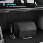 Fyzeoty Car Organizers for Trunk for Suv Sedan, Leather Storage Box,Magnetic Lid,Collapsible and Adjustable,16.5 inches
