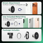 Phone Mount for Jeep Grand Cherokee (2014-2017 2018), Magnetic Phone Holder, Magsafe Car Mount Charger, Dashboard Phone Holder, 15W Wireless Fast Charging for iPhone, Samsung & Google, Car Accessories