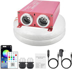 Starlight Headliner Kit, 16W RGBW Dual Head Twinkle & Music Effect, 900pcs (0.03+0.04+0.06in) 9.8ft, Fiber Optic Lights Kit Star Lights for Car Ceiling Home, APP & Remote