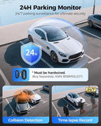 AZDOME PG17 Pro 4K+2.5K Mirror Dash Cam with STARVIS 2 & 5G WiFi Rear View Mirror Camera, OTA Upgraded, Parking Assist, Voice Control, 128GB Card - Mirror Dash Cam with 12-Inch Touch Screen