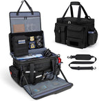 Patrol Bag Law Enforcement Police Gear Bag, Car Front Seat Organizer Tactical Officer Duty Bags, Police Car Accessories for Passenger Seat, Multiple Compartment Molle Webbing Removable Shoulder Strap