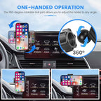 Car Phone Holder Compatible with Audi A4 2020-2025 /A5 2020-2025 /Q5 2021-2025 Auto Interior Accessories 10.1-Inch Screen Fixed Clip, Cell Phone Mount Hands-Free 360° Rotation Dash Mount