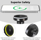 15W Magnetic Wireless Charging Phone Holder with 17mm Ball Socket for MagSafe, Universal Replacement for Car Air Vent, Dashboard, Windshield Phone Holders | Strong Magnet, 360° Rotation