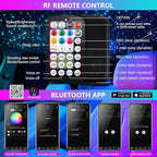 Starlight Headliner Kit,Twinkle + Music Sync Dual Color Fiber Optic Star Ceiling Lights with APP Remote Control, RGBW Shooting Star Lights for Car/Home Ceiling Decor, 1000pcs 9.8ft