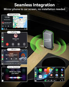 Wireless CarPlay Adapter 2026, 2-in-1 USB & USB-C CarPlay Dongle Wireless for iPhone & Android Auto, Convert Wired to Wireless, Bluetooth Auto-Connect in 5s, Plug & Play, No Latency, Fits 800+ Cars