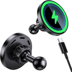 Magnetic Wireless Charging Phone Holder with 20mm Ball Mount for MagSafe, Metal 20mm Ball for MagSafe Charger Compatible with Bulletpoint Mounting Solutions