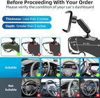 Universal 360 Dashboard Cell Phone Holder, Upgrade Clip Car Phone Holder Mount for Dashboard 360 Degree Rotation Dash Board Phone Mount Fit for iPhone,Samsung,Google,Nokia, 4 to 7" Smartphones
