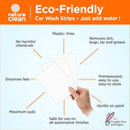 Nature Clean Non-Toxic & Plastic-Free Foaming Car Wash Soap Strips 36 count. Environment-Friendly & Biodegradable CarWash Soap Sheets. Chemical-Free & Eco-Friendly Strip Wash Car Soap Shampoo.