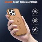 SUPFINE Magnetic for iPhone 13 Pro Case (Compatible with MagSafe) (Military Grade Drop Protection) Slim Translucent Matte Shockproof with Anti-Fingerprint Phone Case,Brown