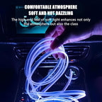 HZEL Car LED Strip Light, 6 in 1 RGB Smart APP Control Vehicle Fiber Optic Ambient Lamp with USB Port & Music Sync Mode, Auto Interior Decor Lighting Kit, Universal for Most Cars