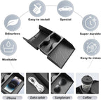 SKTU 2025 2026 Tucson Center Console Organizer for 2025 2026 Hyundai Tucson Limited/Hybrid Console Tray Hyundai Tucson 2025 2026 Accessories Lower Console Tray with Cup Holder (Limited/Hybrid Only)