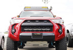 iJDMTOY 3pc Set Dark Smoked Lens Full LED Strip Front Grille Lighting Kit Compatible with 2014-up Toyota 4Runner, Includes (3) 24-SMD 2500K Amber LED Assy & Wiring Harness