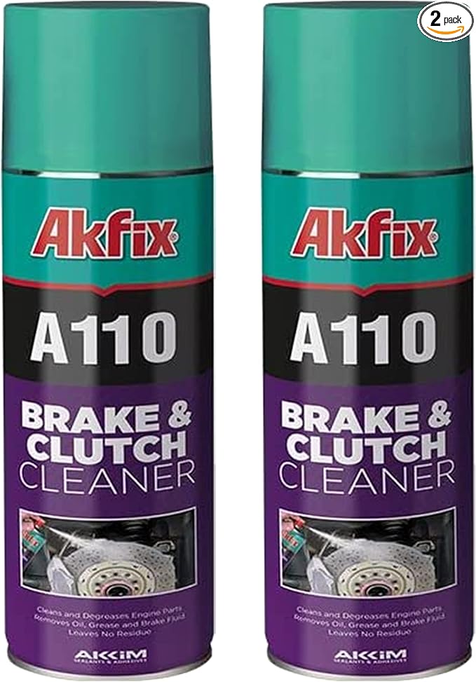 Akfix A110 Brake Parts Cleaner - Non-Chlorinated Strong Dust and Rust Remover, Brake Cleaner Spray Can, Hand Cleaner for Auto Mechanics and Clutch | 2 Pack, 16.9 Oz