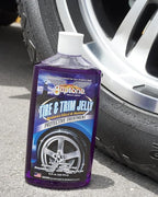 Gliptone Tire & Trim Jelly 16 oz, Long-Lasting High Gloss Tire Gel for Tires, Trim & Rubber, Non-Sling, No-Drip Formula, Thick, Easy Application, Deep Shine & Durable Protection for Exterior Surfaces