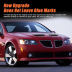 ABS Car Front Hood Vents fits Exterior Decoration Accessories Compatible with Pontiac G8 2008 2009 Hood Vent Air Flow Intake Body Kits (Black Carbon Fiber)