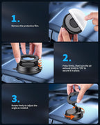 Vacuum Magnetic Suction Car Phone Holder for Magsafe, 360° Adjustable Suction Cup Phone Mount for Car Gym Mirror, Compatible with iPhone & Android