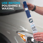 The Rag Company Ultra Clay Towel - Clay Bar Results in Minutes, Smooth Paint Fast, Enhance Gloss & Wax Bond (12"x12")