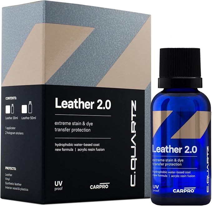 CARPRO CQUARTZ Leather 2.0 30mL Kit Reset Intensive Car Shampoo 1 Liter, Perfect Partner to Nanotechnology Based Sealants and Coatings - Bundle