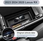 SKTU 2-Pack 2023 2024 2025 2026 Lexu s RX350 Center Console Organizer for 2023-2026 Lexu s RX350/RX450h/RX500h Console Tray 2023 2024 2025 2026 RX350 Accessories with Sunglasses Holder [Double Layers]