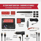 Cobra SC 250R Smart Dash Cam + Cobra 2.5A Micro USB Adapter Hardwire Kit