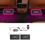 Customizable Car Floor Mats Lights, Customize Personalized Logo Car Floor Mats Light Waterproof RGB LED Neon Lamp App Control Adjustable Flashing Mode Universal Car Interior Foot Mat Decoration Light