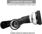 AUTOMAN-Garden-Hose-Nozzle, ABS Water Spray Nozzle, 7 Adjustable Watering Patterns, Slip Resistant for Watering Plants, Lawn& Garden, Washing Cars, Cleaning, Showering Pets & Outdoor Fun.Silver Color