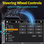 PLZ 7" Wireless Double Din Car Stereo Apple Car Play Radio Carplay Android Auto QLED Touch Screen, Bluetooth 5.3 Audio Receivers, 1080P Backup Camera, 4.2 Channel Outputs 240W, 2 Subwoofer, FM/AM, SWC