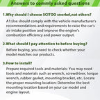 SCITOO Snorkel Head Pre Cleaner 3 Inch Snorkel Ram Sand Cup for Most Cars, Trucks, SUV, ATV, RV, Jeep, Off Road, 4X4