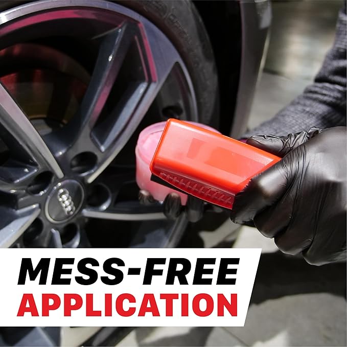 Maxshine Universal Tire Shine Applicator with Protective Cover – Dense Foam Pad with Ergonomic Grip – Mess-Free Tire Dressing Tool for Coating, Cleaning & Car Detailing – Auto, Boat & Marine Detailing
