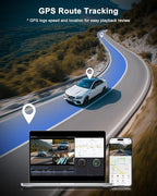Dash Cam Front and Rear: 4K+1080P FHD Dual Dash Camera for Cars with Night Vision, 2 Channel HDR Dash Camera, 24H Parking Mode Car Camera, Built-in GPS, WiFi 6, Free 64GB Card