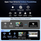 ATOTOZONE 9" Android Double-DIN Car Stereo with 1080P Dashcam & Backup Camera, Wireless CarPlay Android Auto, WiFi/USB Tethering, GPS Track, EQ/Bluetooth/FM/AM, LRV, ChatGPT, OTA Upgrade