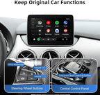 CarPlay Android Auto Adapter Decoder Retrofit Kit Fits Mercedes Benz 2015-2018 A/B/C/E/GLA/GLC/GLS/GLE with NTG System, Supports Wireless CarPlay Android Auto/Mirror Link/Camera/USB Drive/NAV
