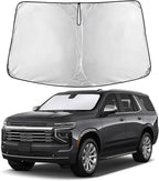 EcoNour Windshield Sunshade Compatible for Chevrolet Tahoe 2021-2024 2025 2026, Sun Visor for Front Windshield & Window Sun Shade Cover, UV Heat Blocker & Protector, Car Accessories