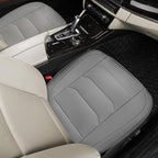 BOPUOVRE Car Seat Cover for Luxury & Comfort - PU Leather, Anti-Slip, Full Wrap Protection with Storage Pocket for Bottom Cushion - Universal Fit for 95% of Vehicles (Gray,2 Piece)