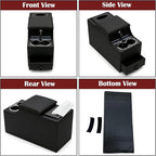 Truck Center Console Organizer Between Seat for Minivans, SUVs, Middle Van Bench Organizer for Floor Console Organizer Storage Box with 24cm Wide Locking Design with Clamshell Type Design