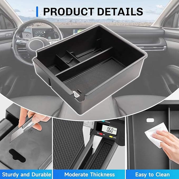 SXCY for 2025 2026 Hyundai Tucson [SE/SEL] Center Console Organizer for 2025 2026 Hyundai Tucson Accessories for 2025 2026 Hyundai Tucson Console Organizer Armrest Console Tray(Black)