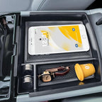 Center Console Organizer Compatible with 2025 2026 Hyundai Tucson Hybrid/Plug-in Hybrid/Limited Accessories (Steering Wheel Shifter ONLY), Armrest Storage Box Middle Console Insert Tray