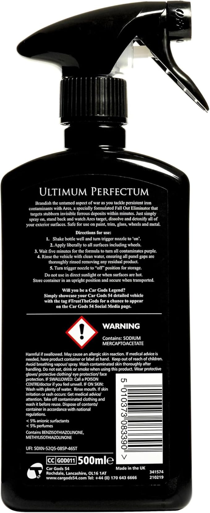 Car Gods Iron Oxide Contaminants Fall Out Eliminator 17fl Oz