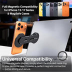 Invisible Adjustable Magnetic Laptop Phone Holder for Dual Screen, Foldable Continuity Camera Mount for Magsafe iPhone 12-7, Aluminum Monitor Side Mount Stand for MacBook, Tesla, iMac