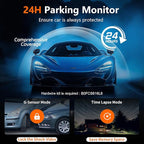 L09 12" 4K Mirror Dash Cam and Backup Camera with Front and Rear Dual Cameras, Built-in GPS, Wi-Fi, Loop Recording, G-Sensor, WDR, and HDR Night Vision, Includes 128GB Memory Card