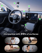 Magnetic Phone Charging Holder Mount for Magsafe Car Mount Charger, 15W Fast Charger Wireless [108+LBS Suction & 3800gf Magnetic], 360° Adjustable Vacuum Holder for iPhone 12-17 series (with Adapter)