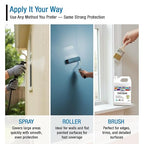 Rain Guard Paint Sealer 1 Gallon | Ready to Use | Protects Painted Concrete, Wood, Stone | Silane/Siloxane Acrylic Waterproofer | UV Resistant | Fast Drying | Semi-Satin Finish