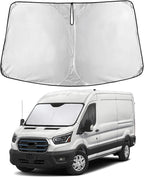 EcoNour Windshield Sunshade Compatible for Ford ETransit 2022-2024 2025 2026, Sun Visor for Front Windshield & Window Sun Shade Cover, UV Heat Blocker & Protector, Car Accessories