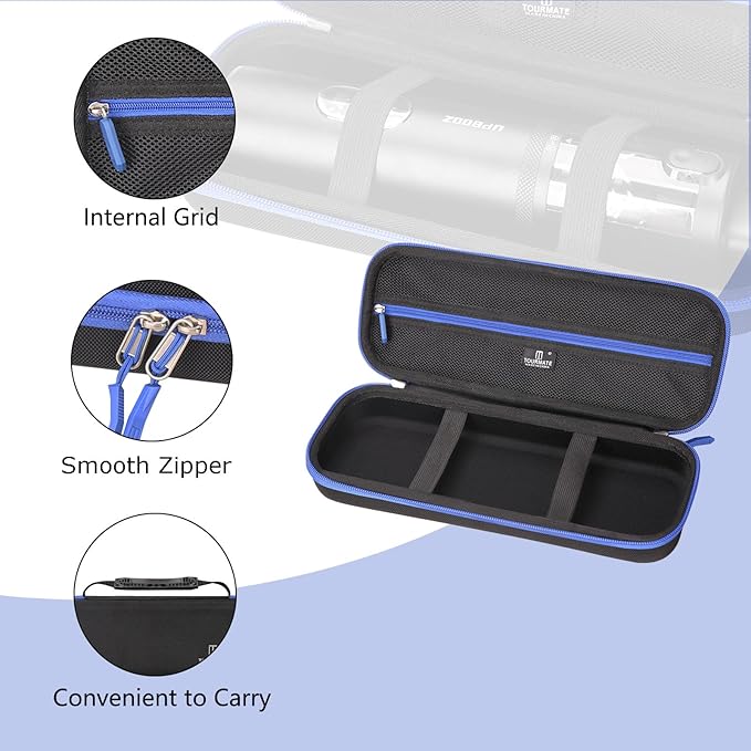Tourmate Hard Storage Case for Upbooz/Vacuum/Minthouz/Dovety Vacuum Cordless - Travel Case for Portable Car Vacuum(Only Case)(Black & Blue)