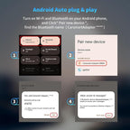 2-in-1 Wireless Carplay Adapter, Convert Wired to Wireless Mini Car Play Adapter for Apple iPhone & Android Auto, Seamless Plug & Play Auto Connect, Compatible with 2016-2025 Car Models