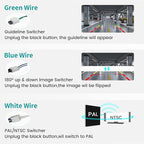 EWAY Rear View Backup Camera Kit for 2012-2014 Toyota Camry Corolla RAV4 Prius Avalon Aftermarket Reverse Camera to Factory Radio Display Selectable Guideline W/Backup Camera Harness