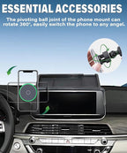 Car Phone Holder for KIA Telluride 2020 2021 2022 Accessories Apply to 10.25 Inch Touch Screen 15W Fast Wireless Charger Screen Fixed Clip Cell Phone Mount