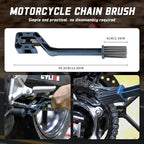 Pro: Conquer Grime! Motorcycle Chain Clean & Lube Kit - 350ml Powerful Degreaser, 120ml Smooth Wet Lube, Brushes, Scrubber, Towel Complete Tools Set
